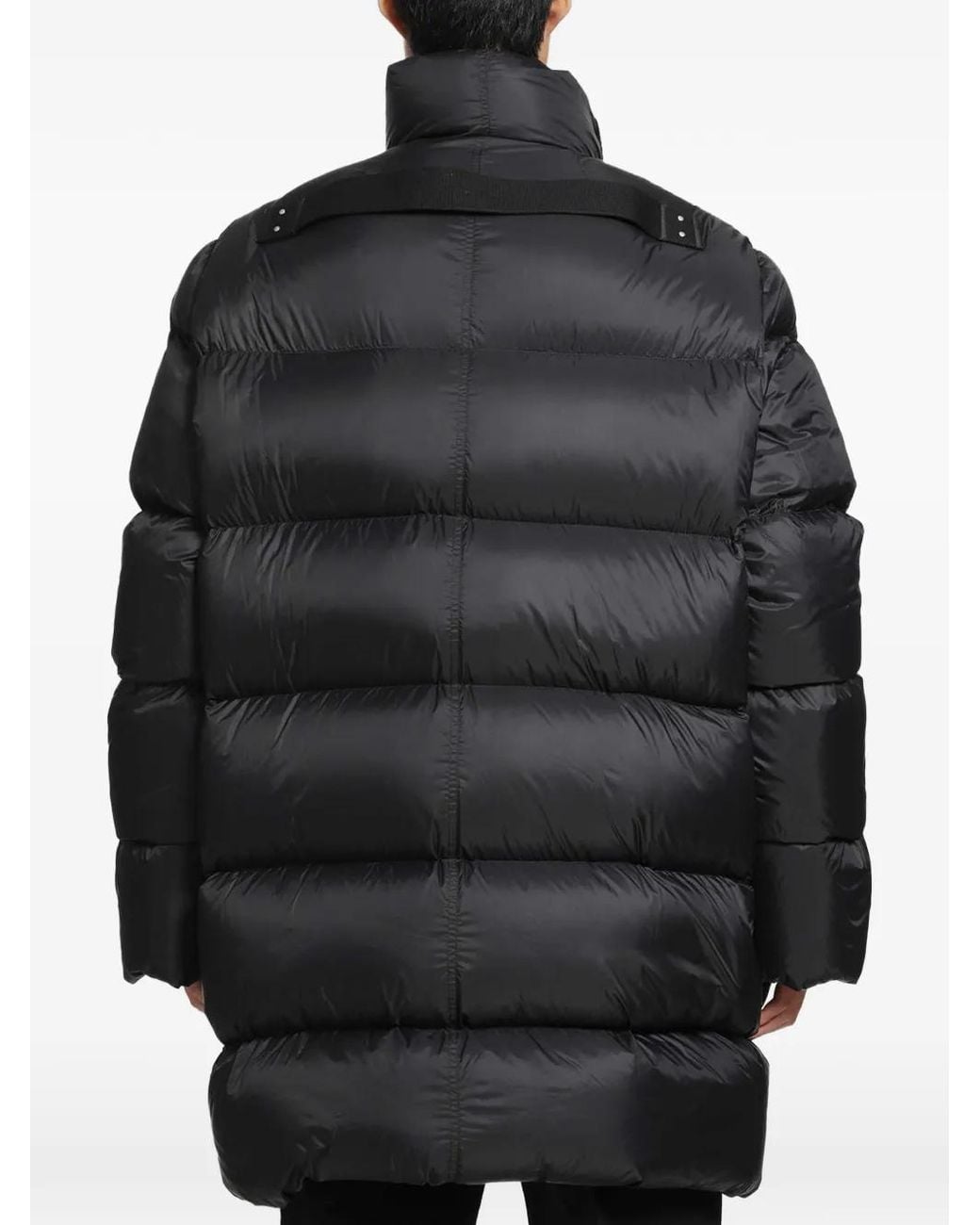 Rick Owens Black Turtle Padded Down Coat for men