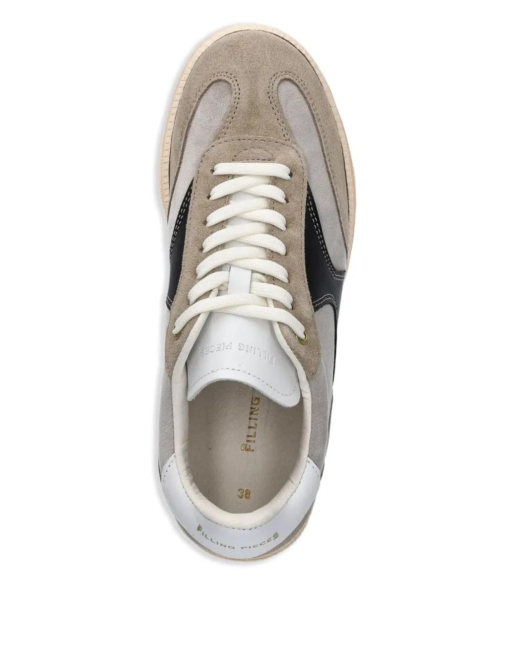 Filling Pieces Gray Suede Low-Top Sneakers