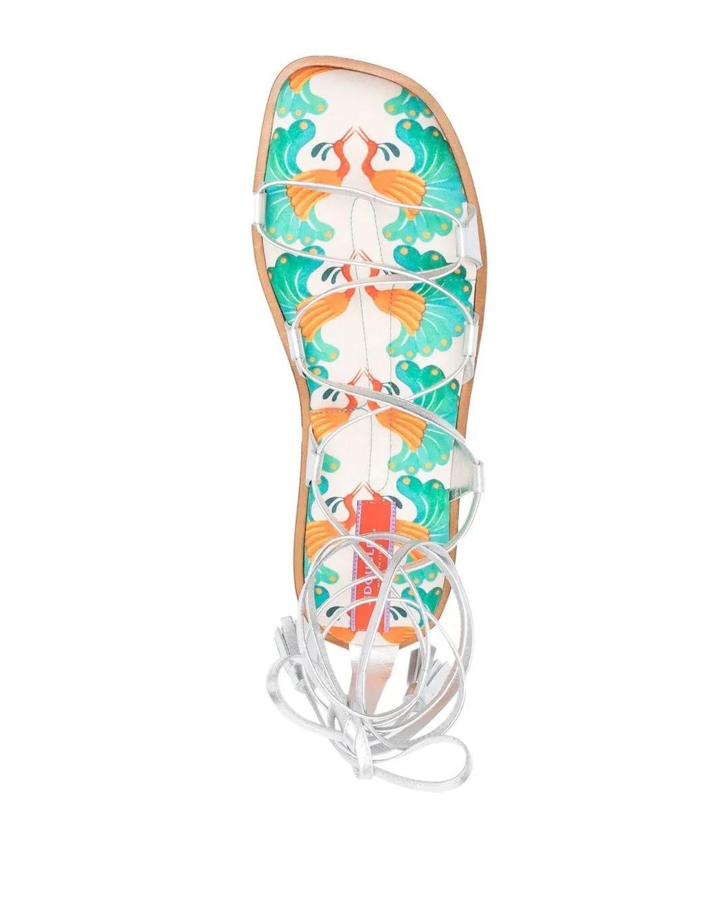 LaDoubleJ Gray Gladiator Flat Sandals