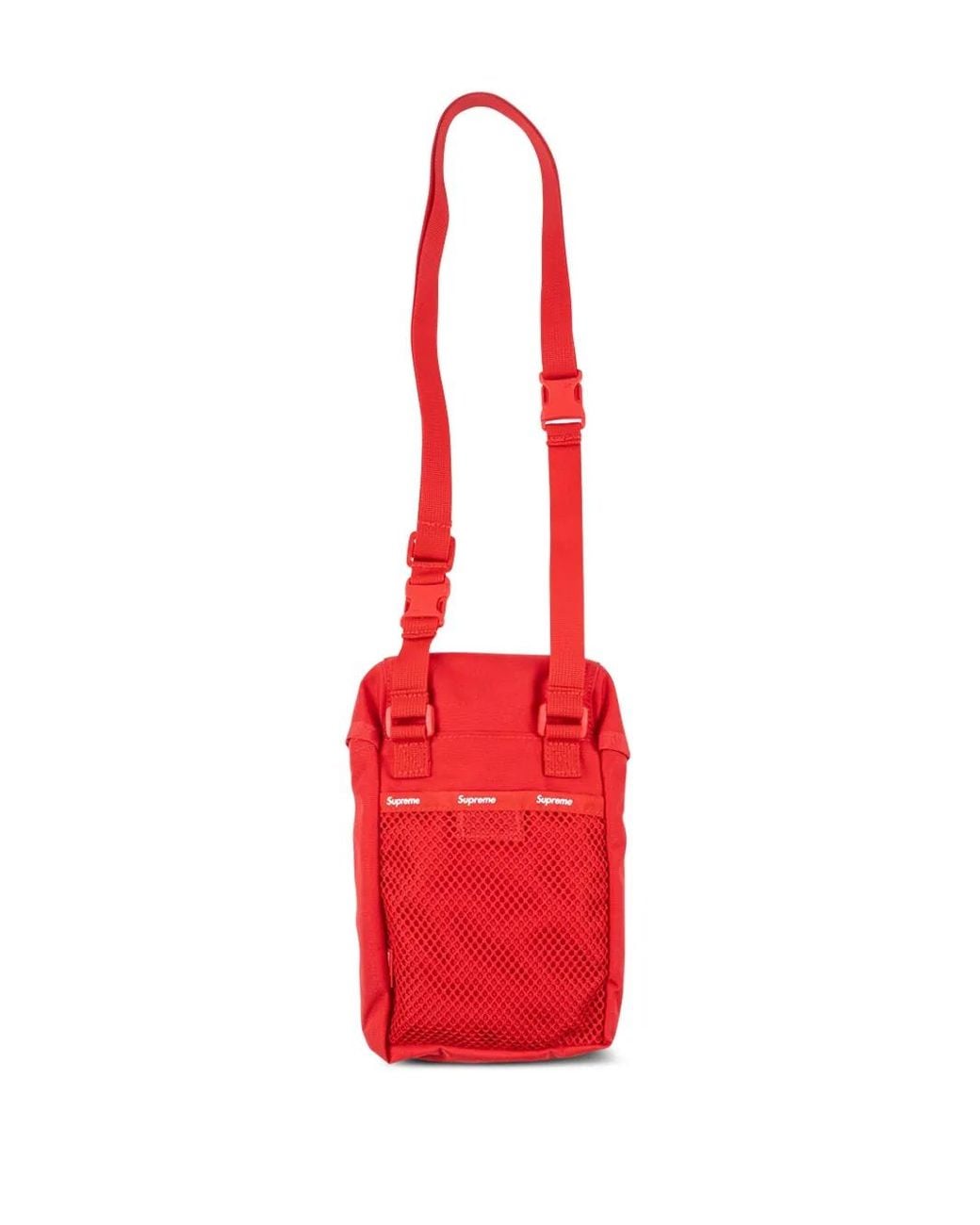 Supreme Red Logo-Patch Camera Bag for men
