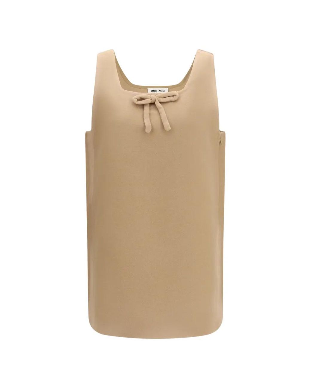 Miu Miu Natural Waxed Double Wool Dress