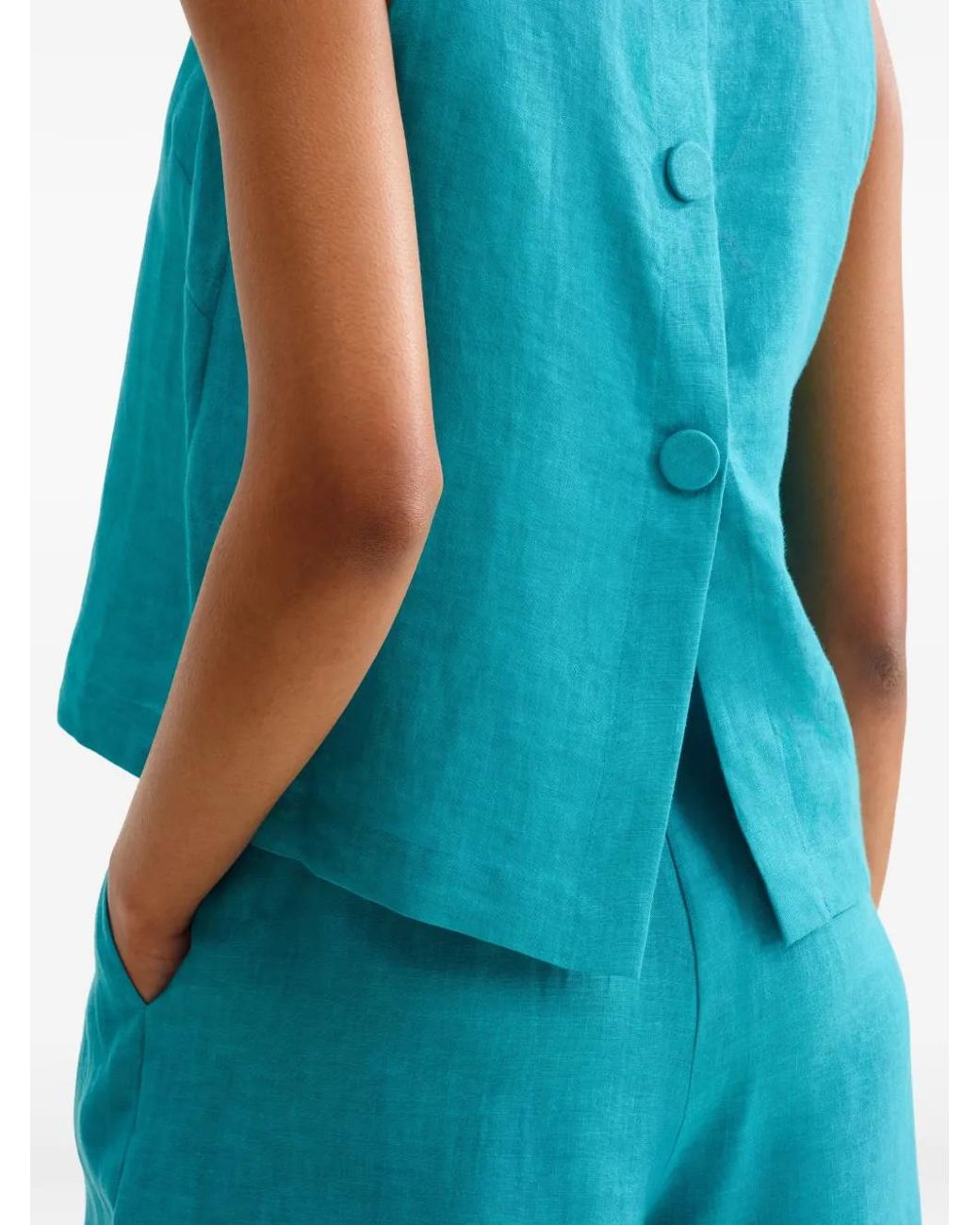 Eres Blue Sleeveless Top