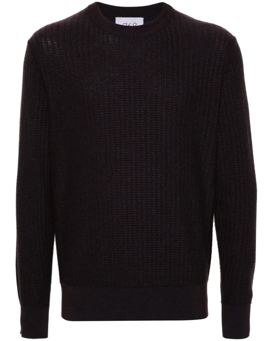 D4.0 Black Patterned Sweater for men