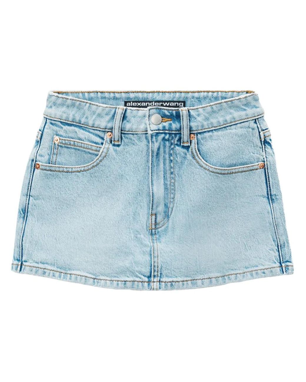 Alexander Wang Mid Waist Skort in het Blue