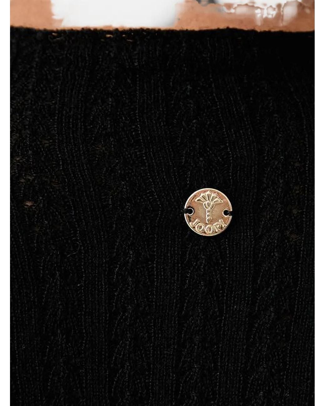 Joop! Black Cable-Knit Boat-Neck Sweater