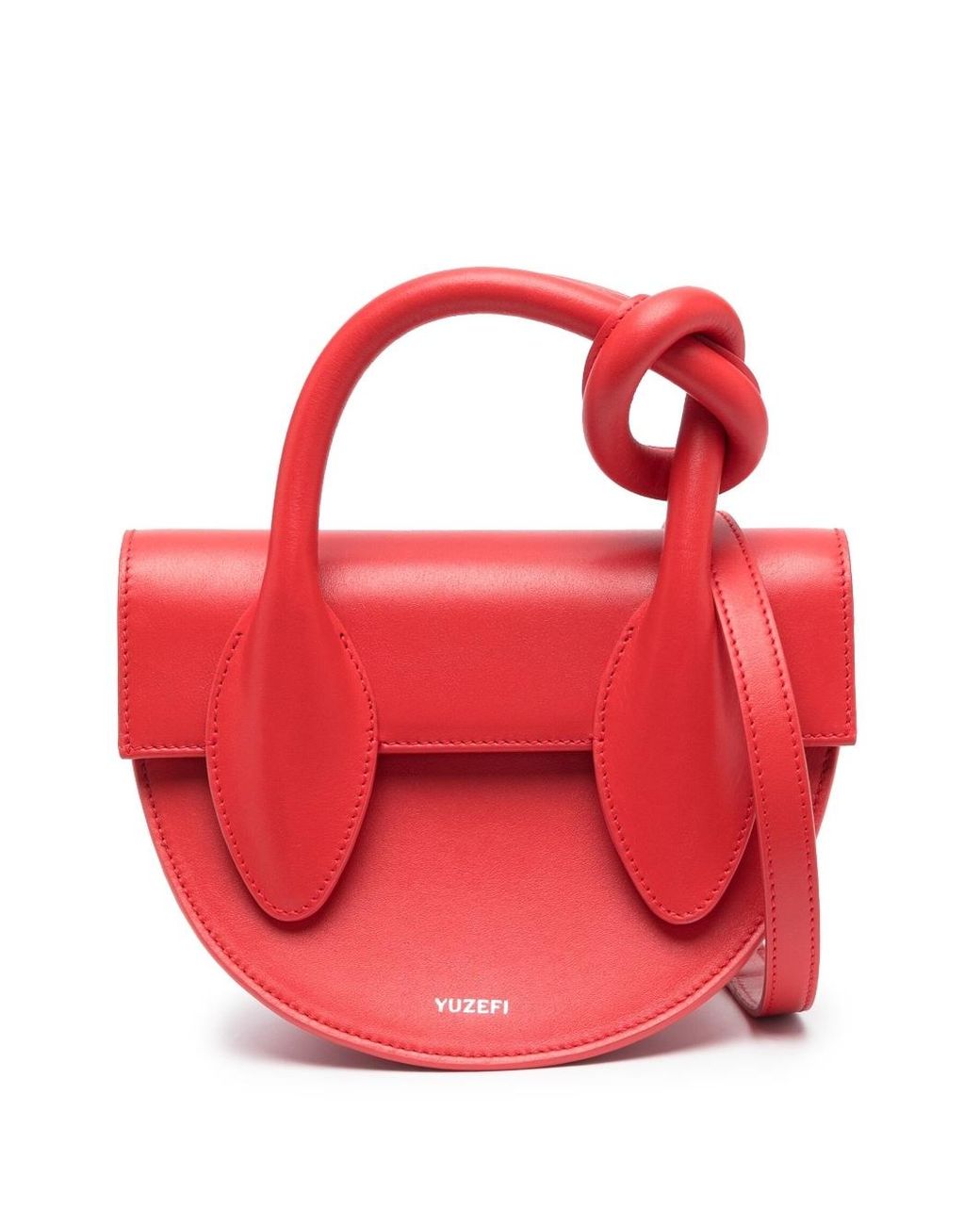 Yuzefi Pretzel Knotted Tote Bag in Red Lyst