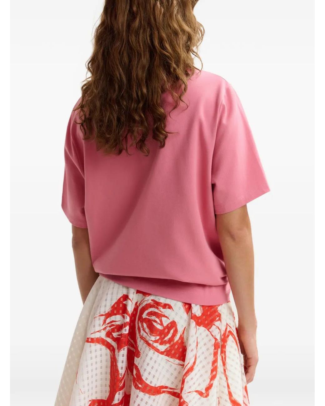 T-Shirt Con Stampa di Essentiel Antwerp in Pink