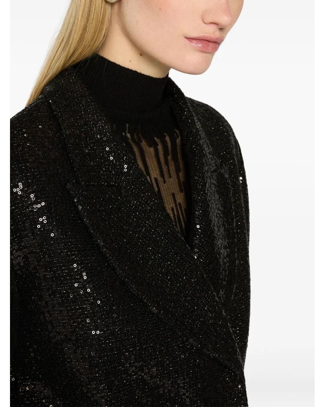 Genny Black Sequinned Blazer