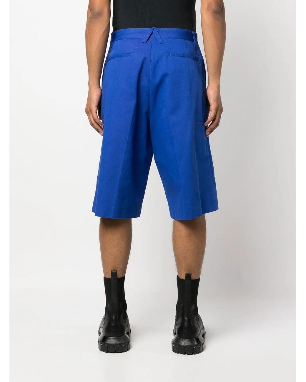 Ambush Blue Oversized Knee-Length Shorts for men