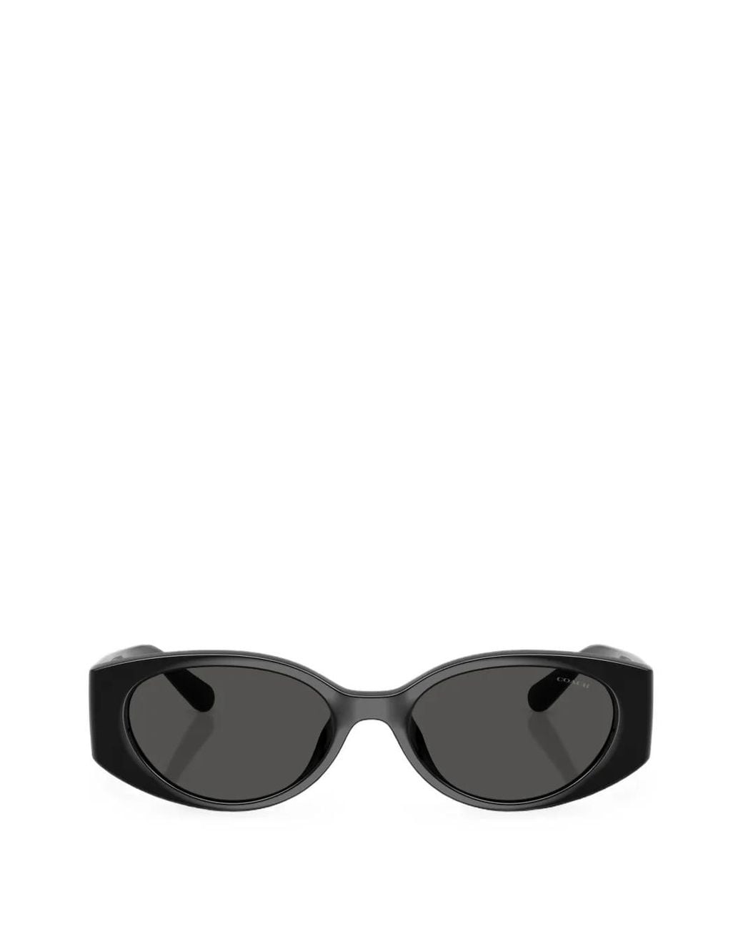 COACH Black Cfu06 Oval-Frame Sunglasses