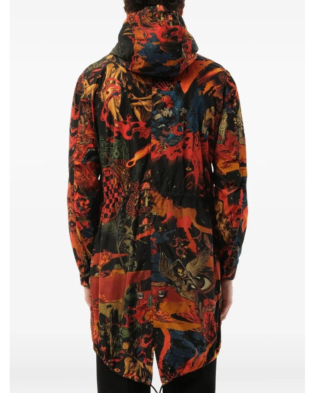 Givenchy Red Underworld Graphic-Print Parka for men