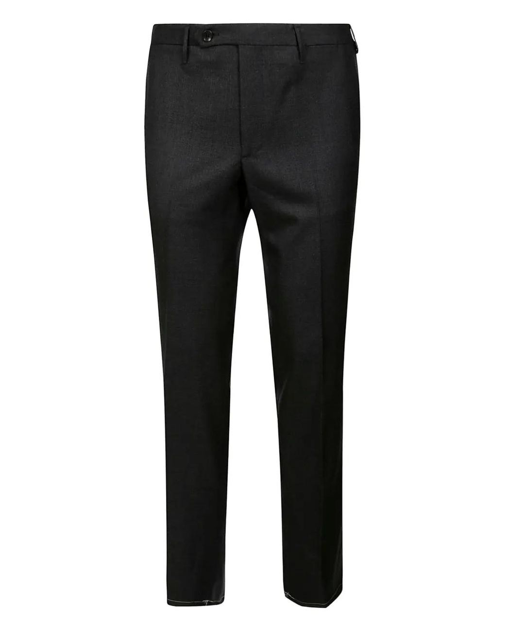 Rota Black Hook-Zip Wool Pants for men
