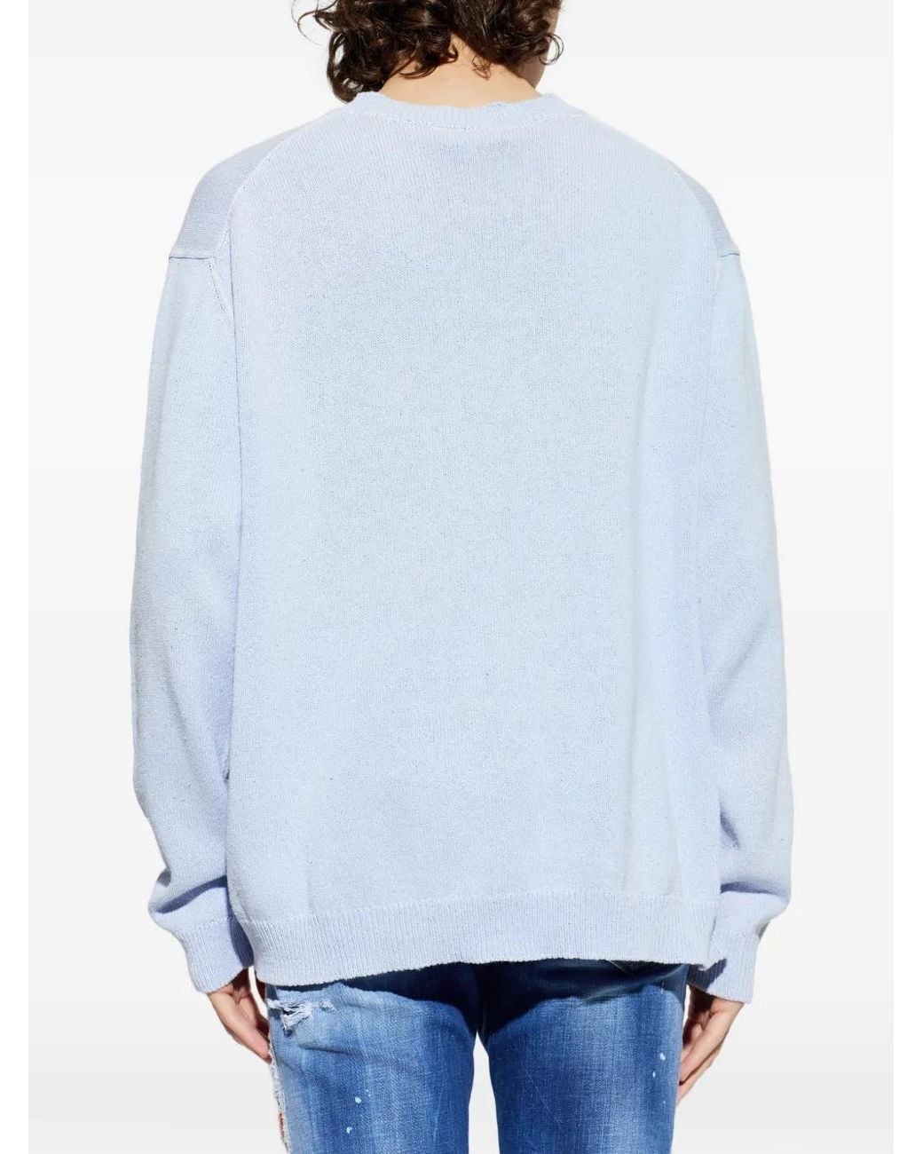 DSquared² Blue Pocket Knit Jumper for men