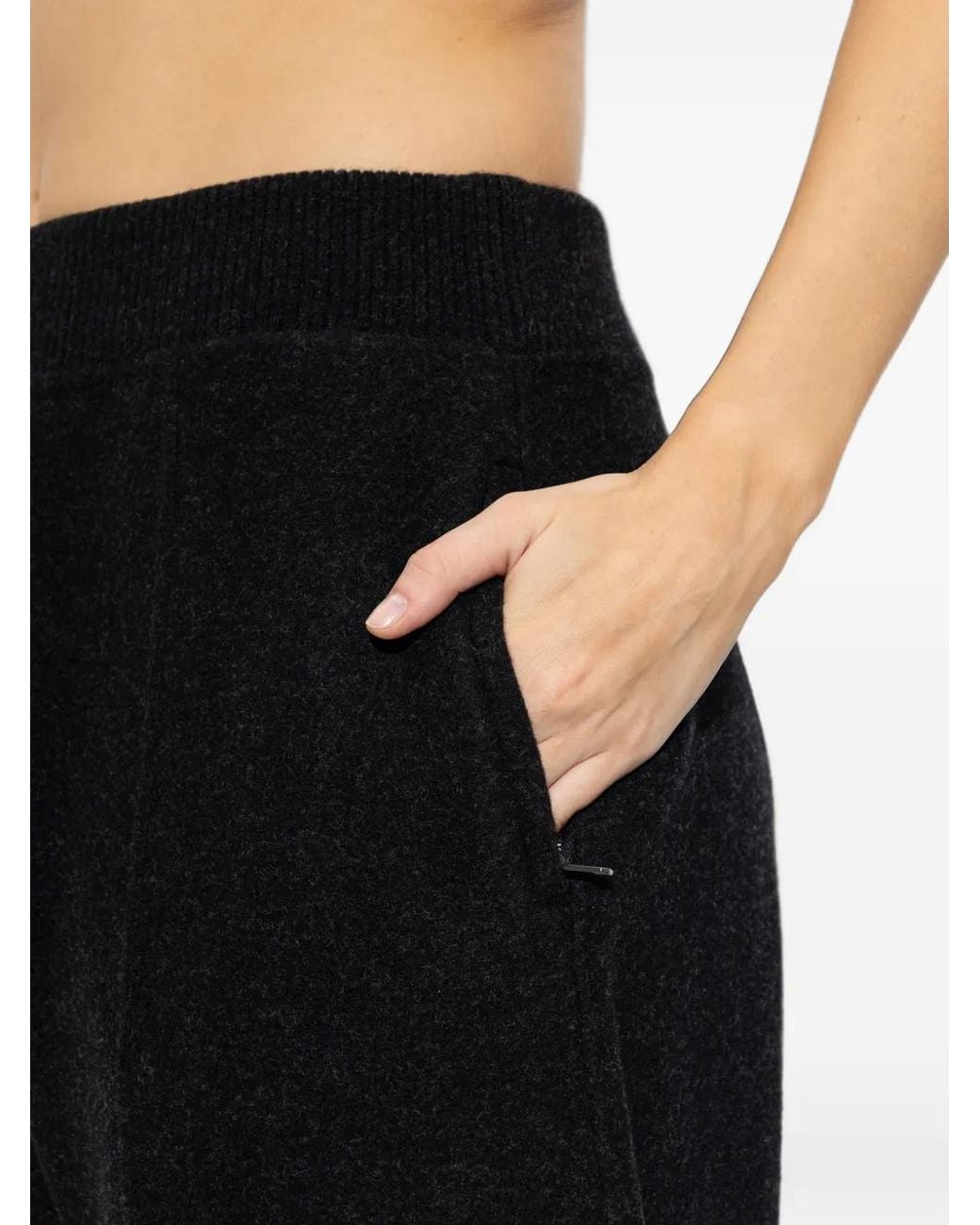 Max Mara Black Wool And Cashmere Jogging Trousers