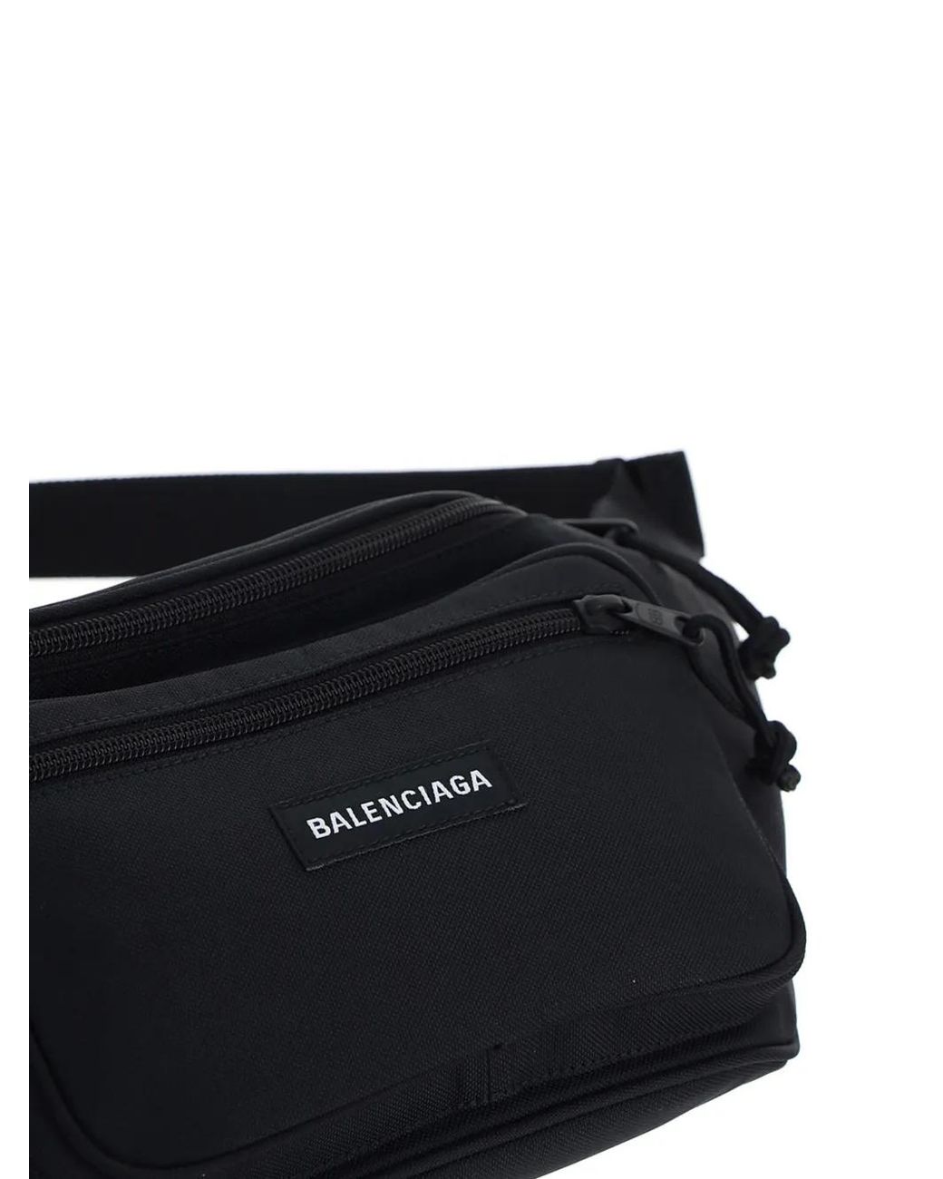 Balenciaga Black Gürteltasche Mit Reißverschlussfächern