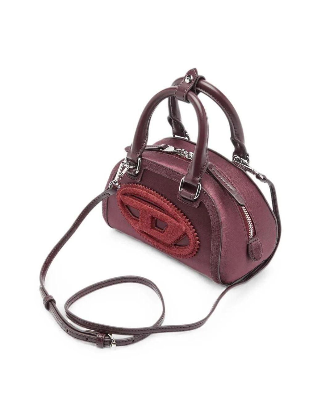 DIESEL Purple Embossed Logo Shoulder Bag