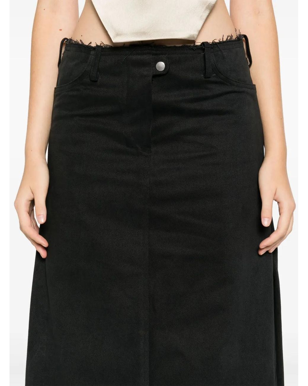 Sinéad O'Dwyer Black Fold Maxi Skirt