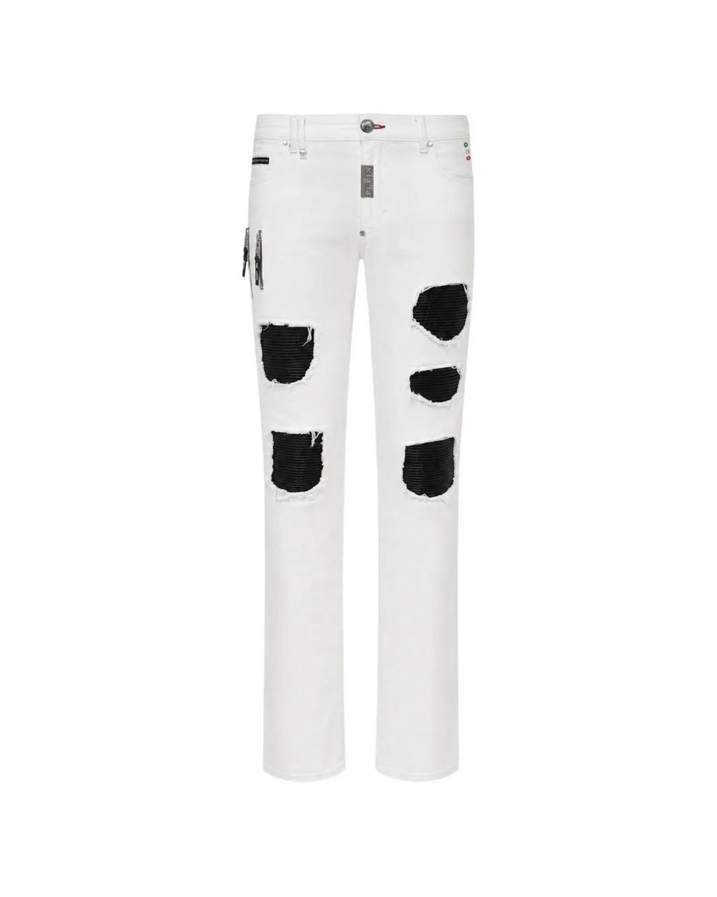 Philipp Plein White Rock Star Fit Jeans Basic for men