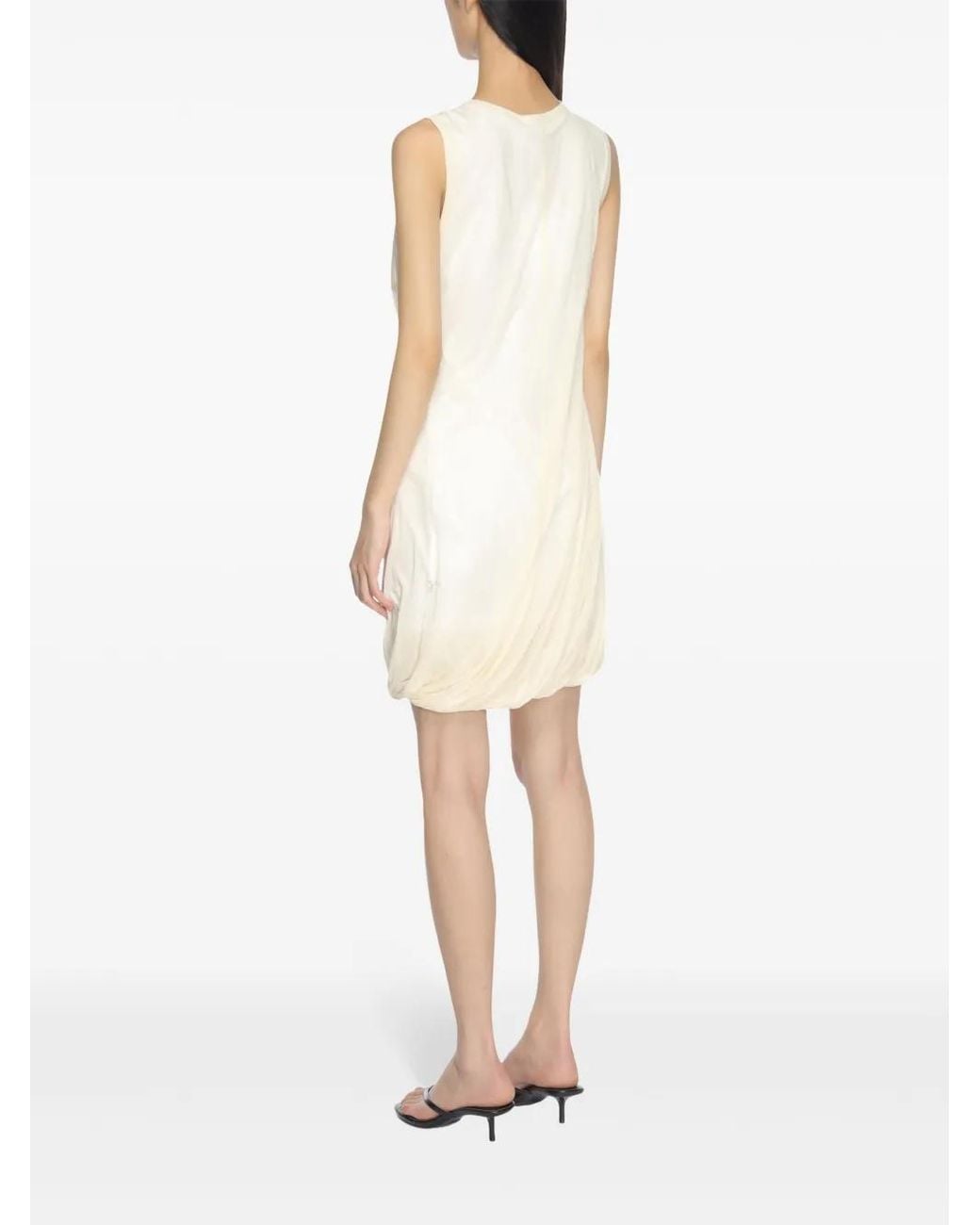 Vestido Bubble Con Capa Transparente Helmut Lang de color White