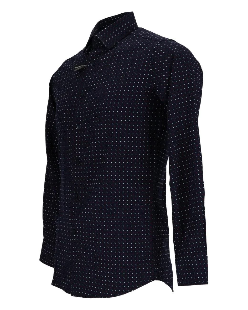 Scotch & Soda Blue Multi-Pattern Cotton Shirt for men