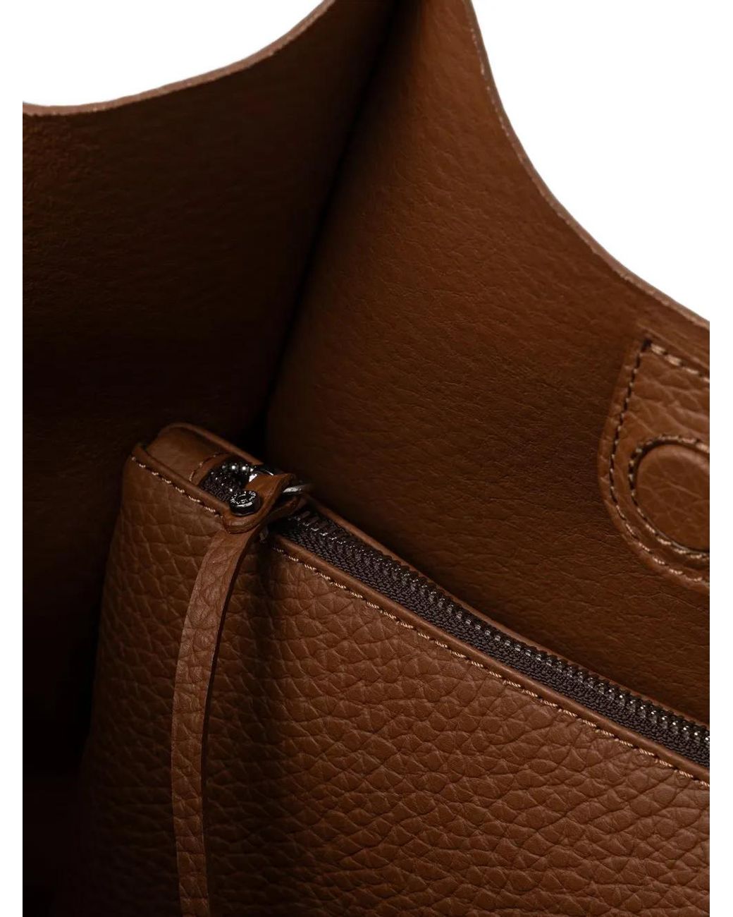 Gianni Chiarini Brown Large Dua Grained Leather Tote Bag