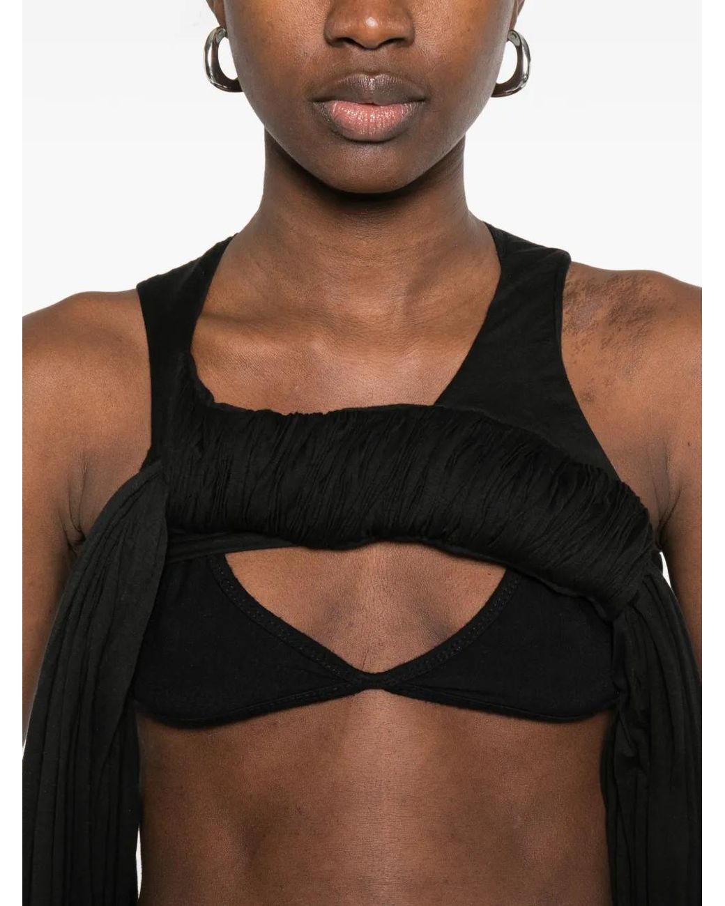 Rick Owens Black Gathered Top