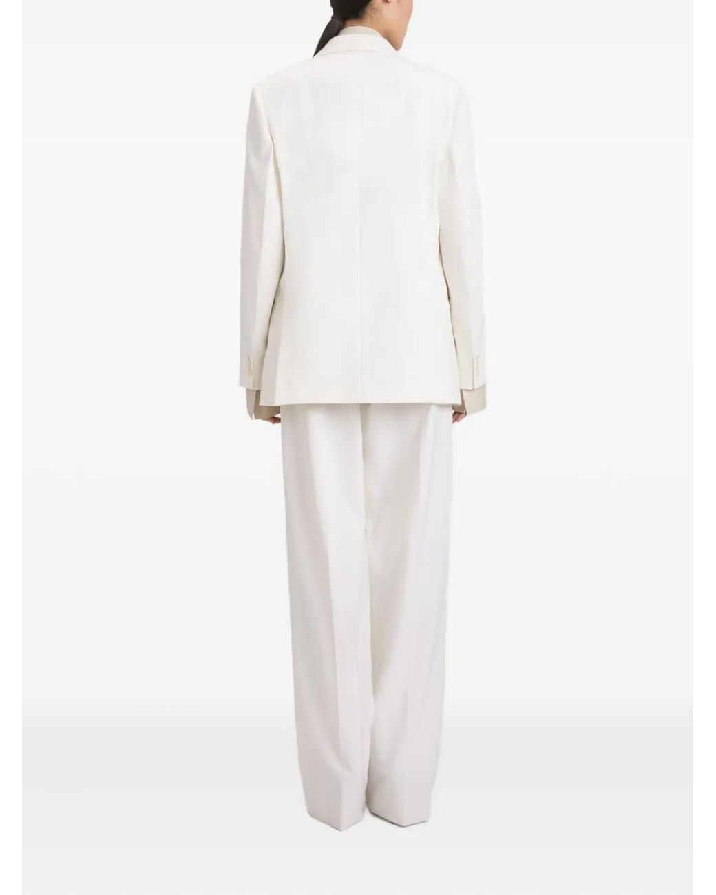 Victoria Beckham White Tailored Wool Jacket