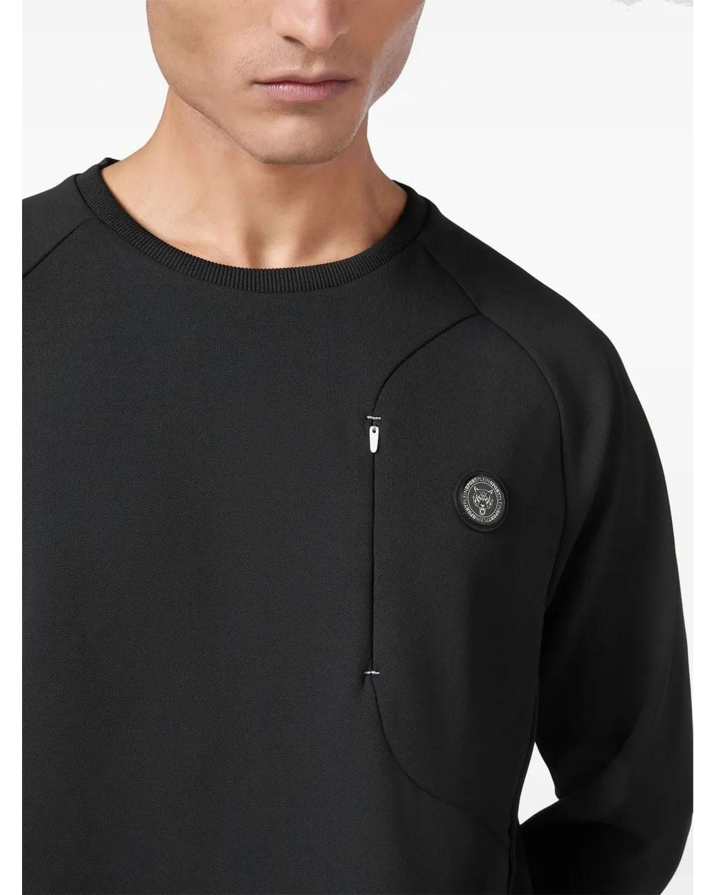 Philipp Plein Black Racing Sweatshirt for men