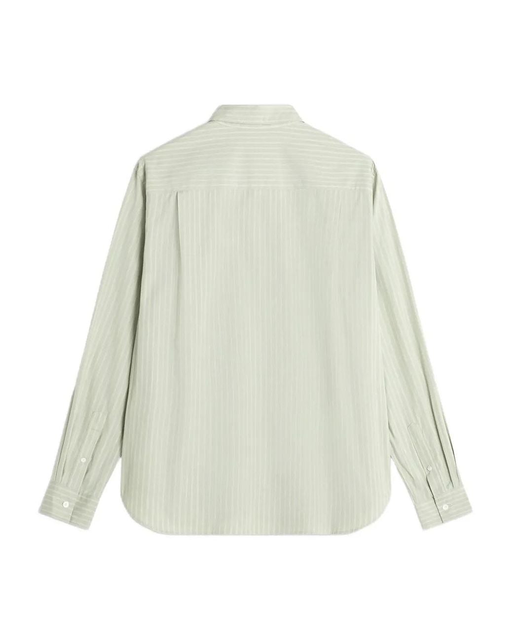 Maison Kitsuné Gestreept Overhemd in het White voor heren