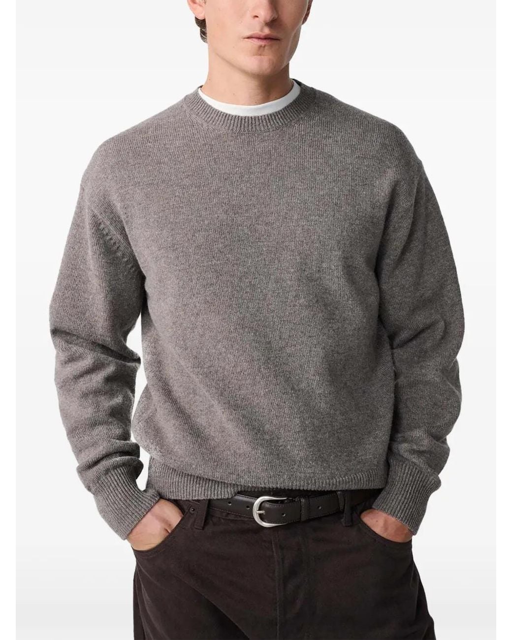 Studio Nicholson Gray Nottingham Wool Sweater