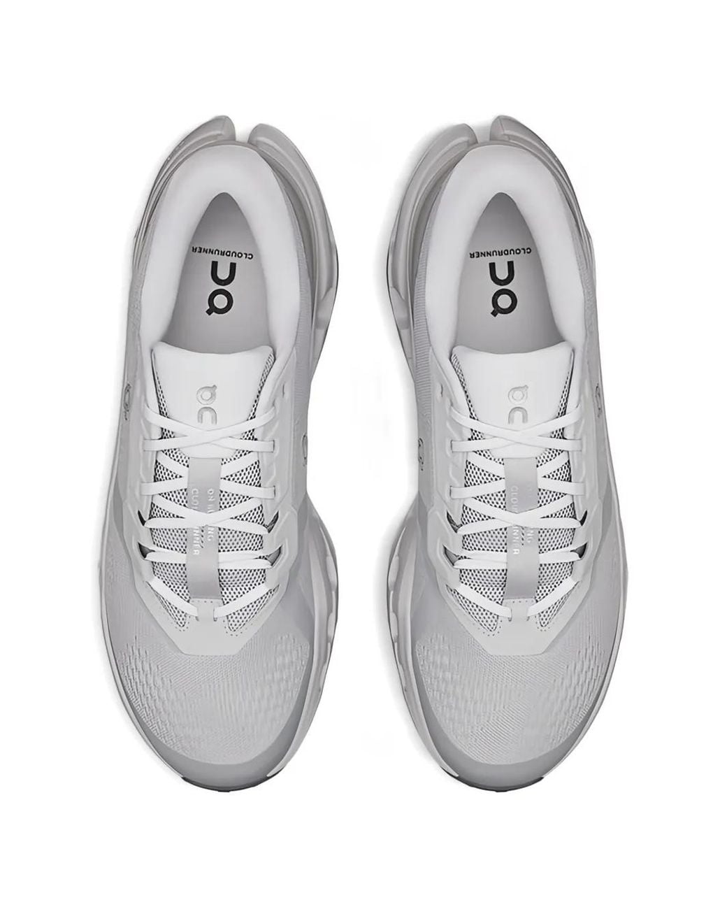 On Shoes White Cloudrunner 3 Perforated Logo-Detail Sneakers for men