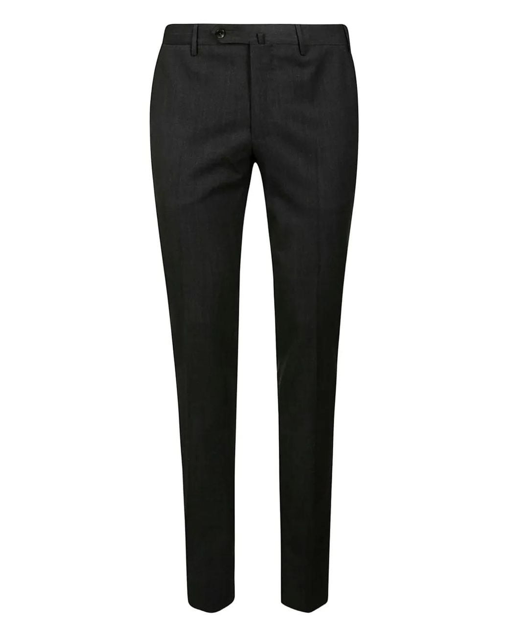 PT Torino Black Flannel Trousers for men