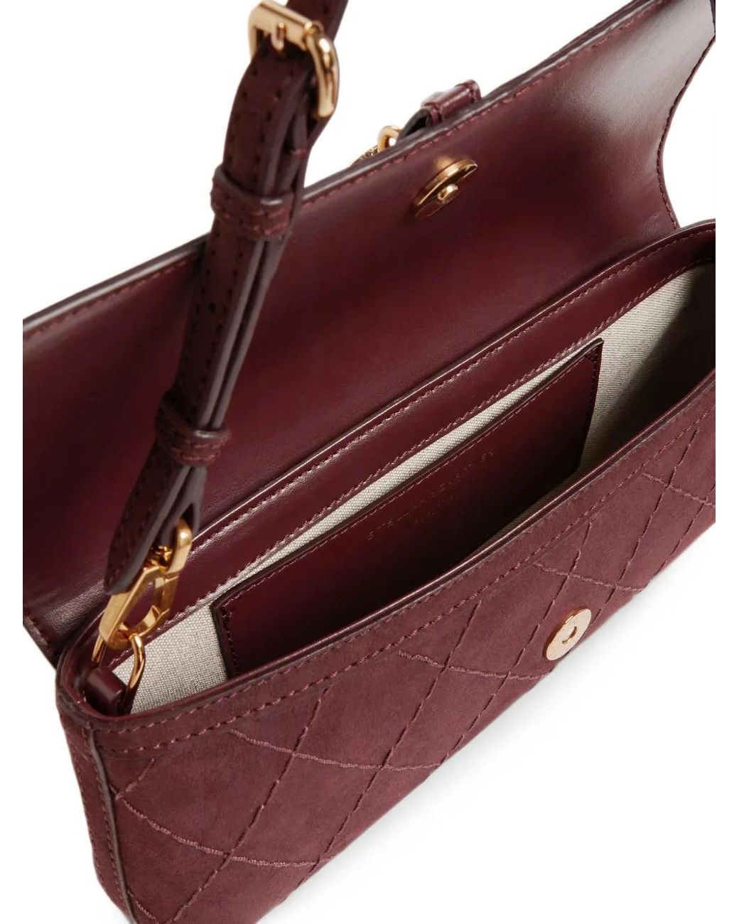 Stella McCartney Purple Ryder Quilted Pochette Shoulder Bag