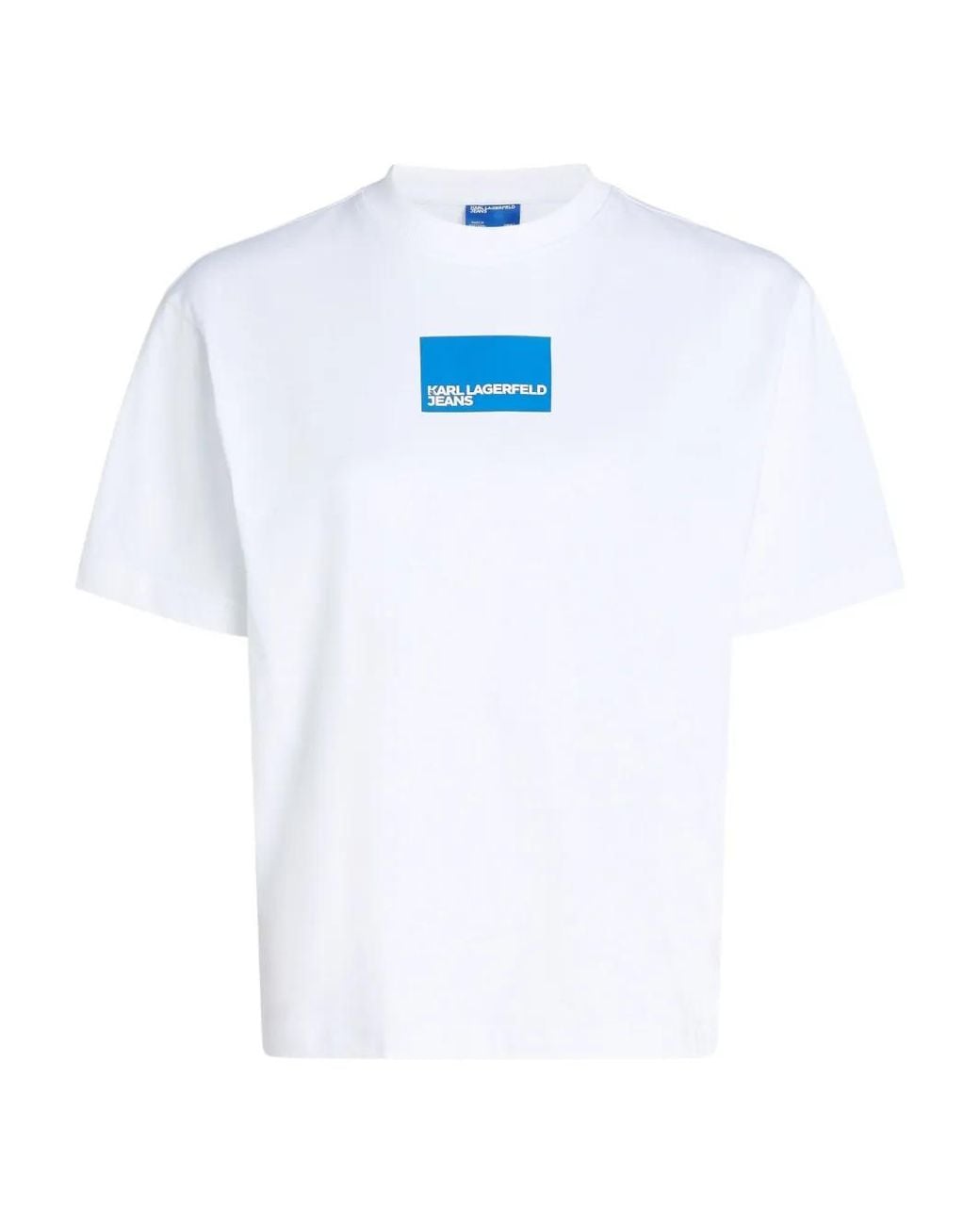 Karl Lagerfeld Blue Logo-Print T-Shirt