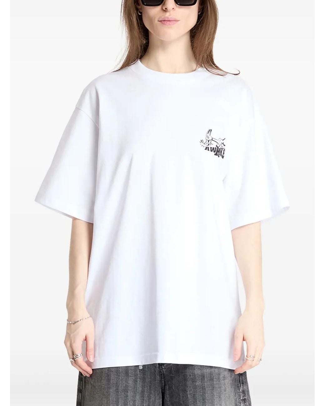 AWAKE NY White Graphic-Print T-Shirt
