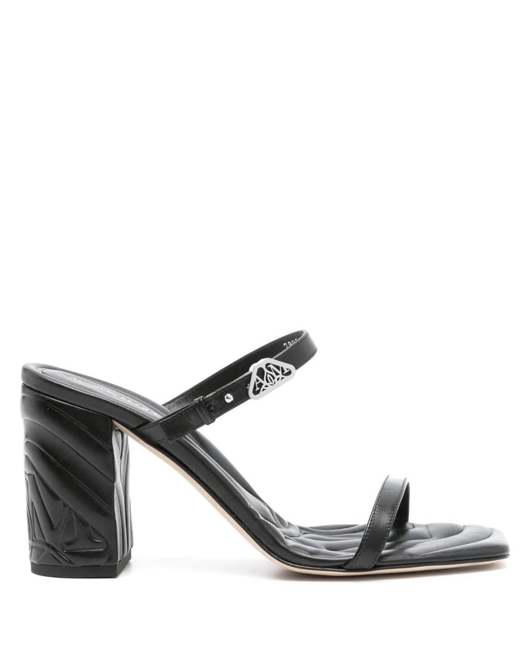 McQueen Black 85Mm Seal Sandals