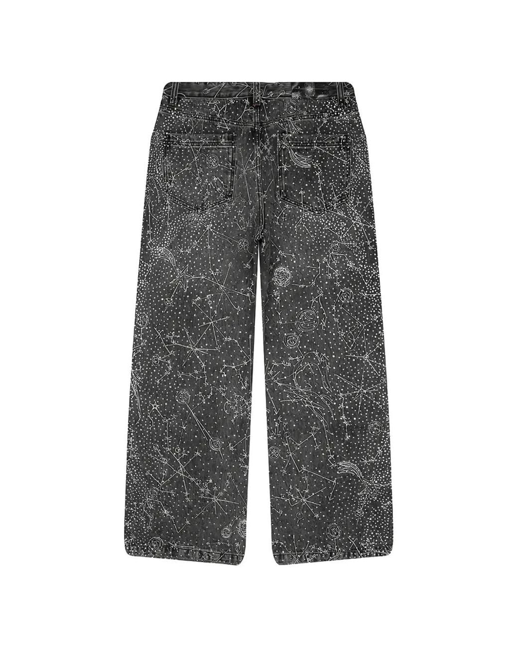 BIRTH OF ROYAL CHILD Gray 20K Zodiac Diamond Jeans for men