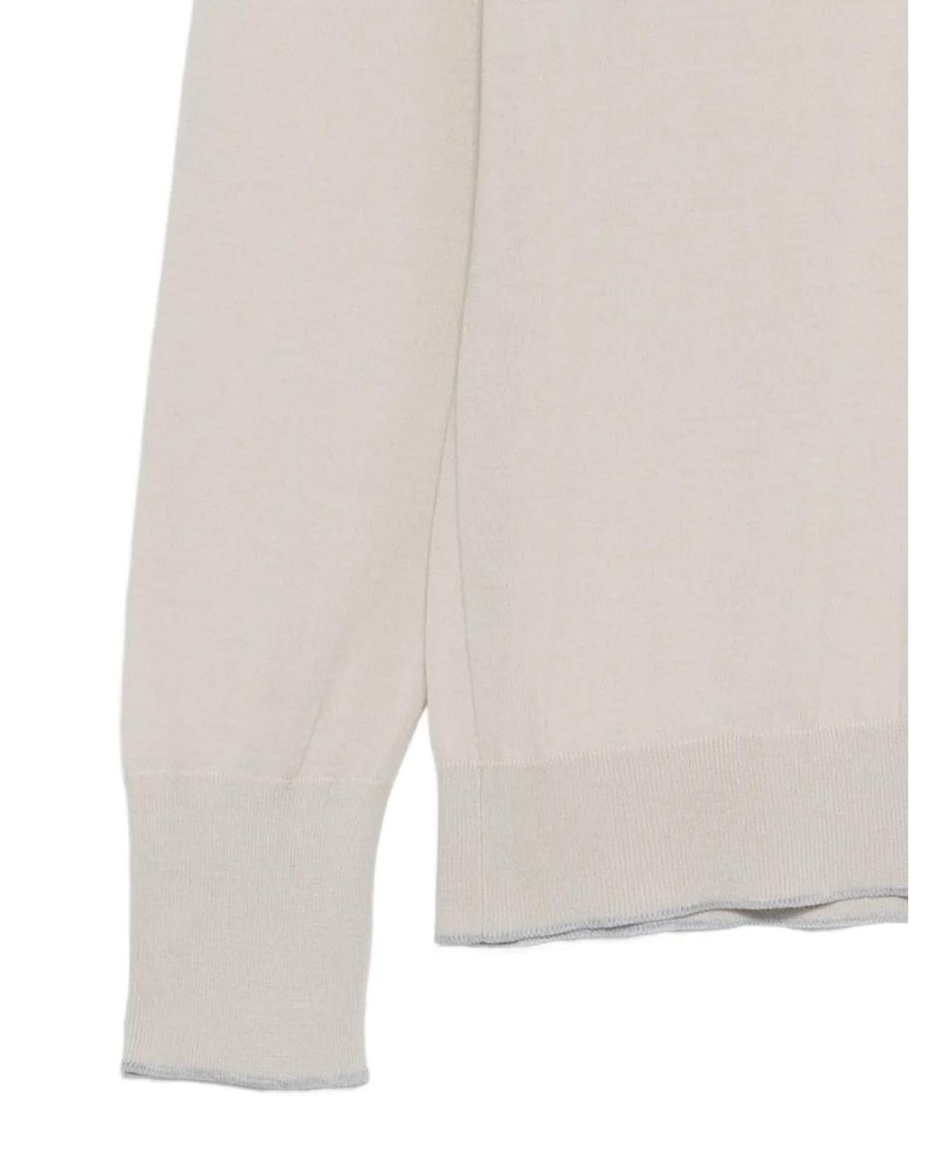 Eleventy White Round Neck Sweater for men