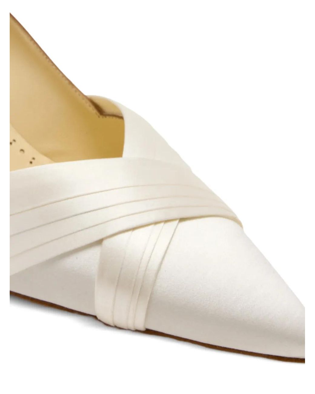 Manolo Blahnik White Vieralo Crossover-Strap Pointed-Toe Pumps