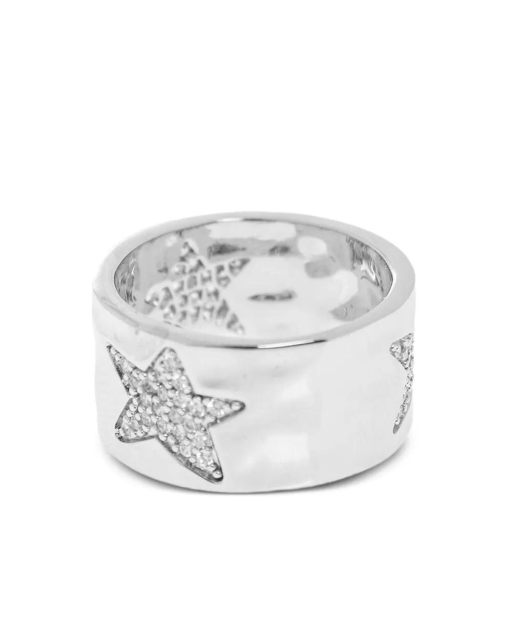 Zadig & Voltaire White Crystal-Embellishment Ring