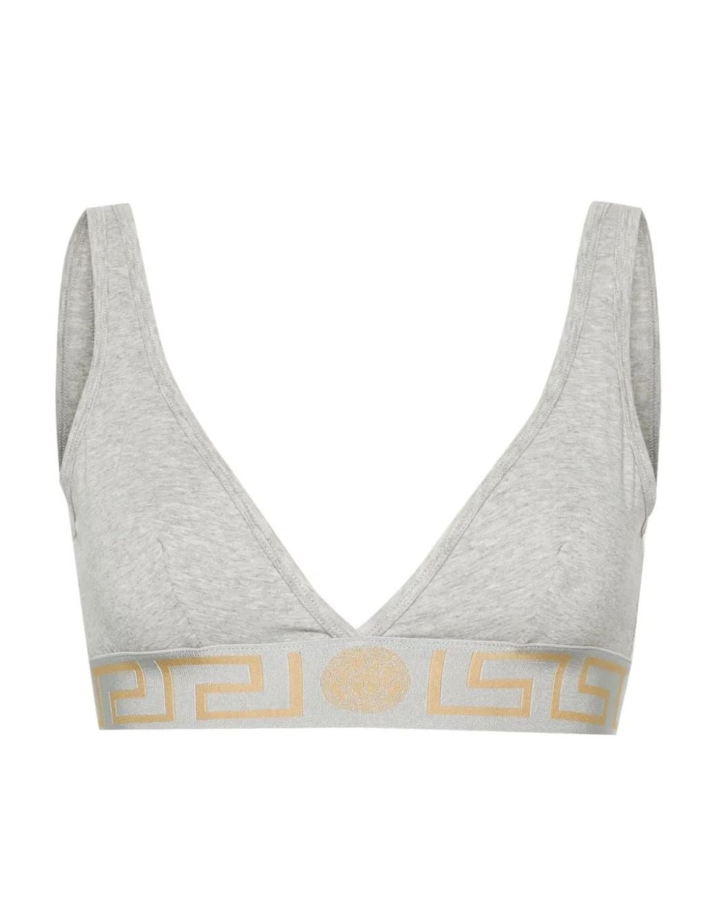 Versace Triangel Bh Met Greca Band in het White
