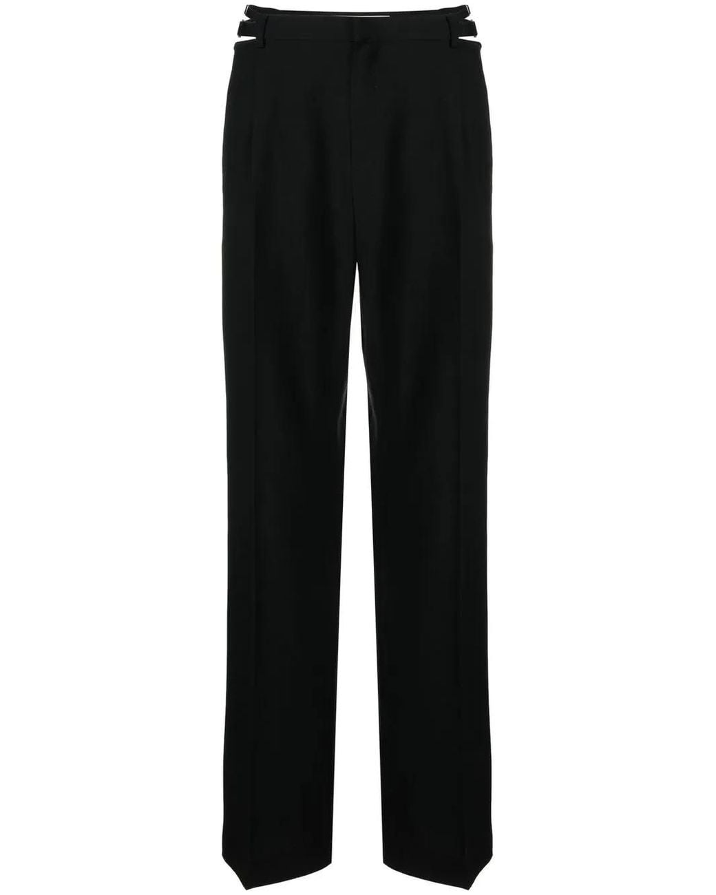 Dion Lee Black Lingerie Cut-Out Wool Trousers