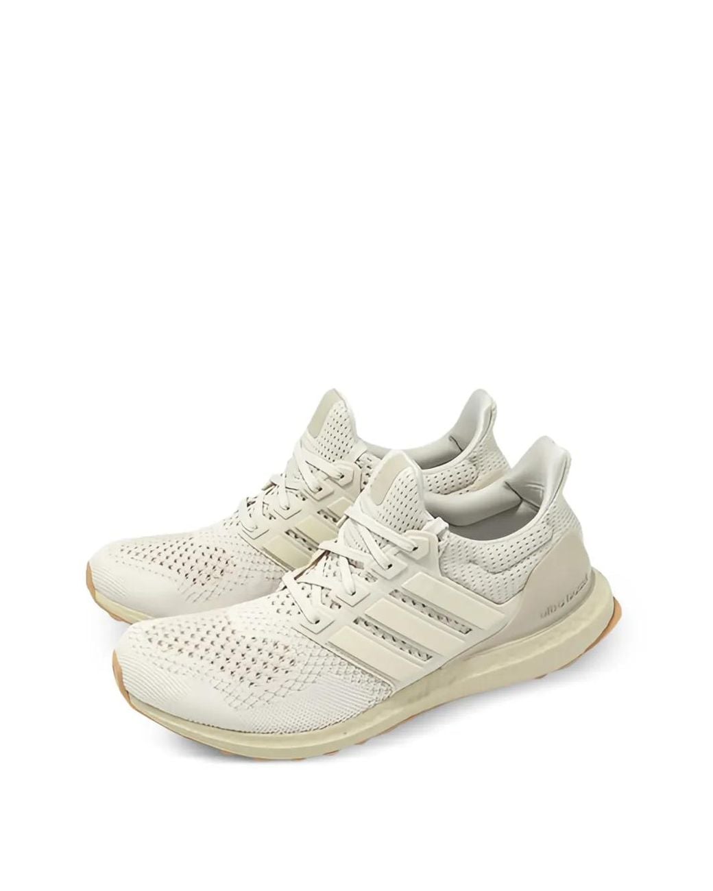 Adidas White Ultra Boost 1.0 Three Stripes Low-Top Sneakers for men