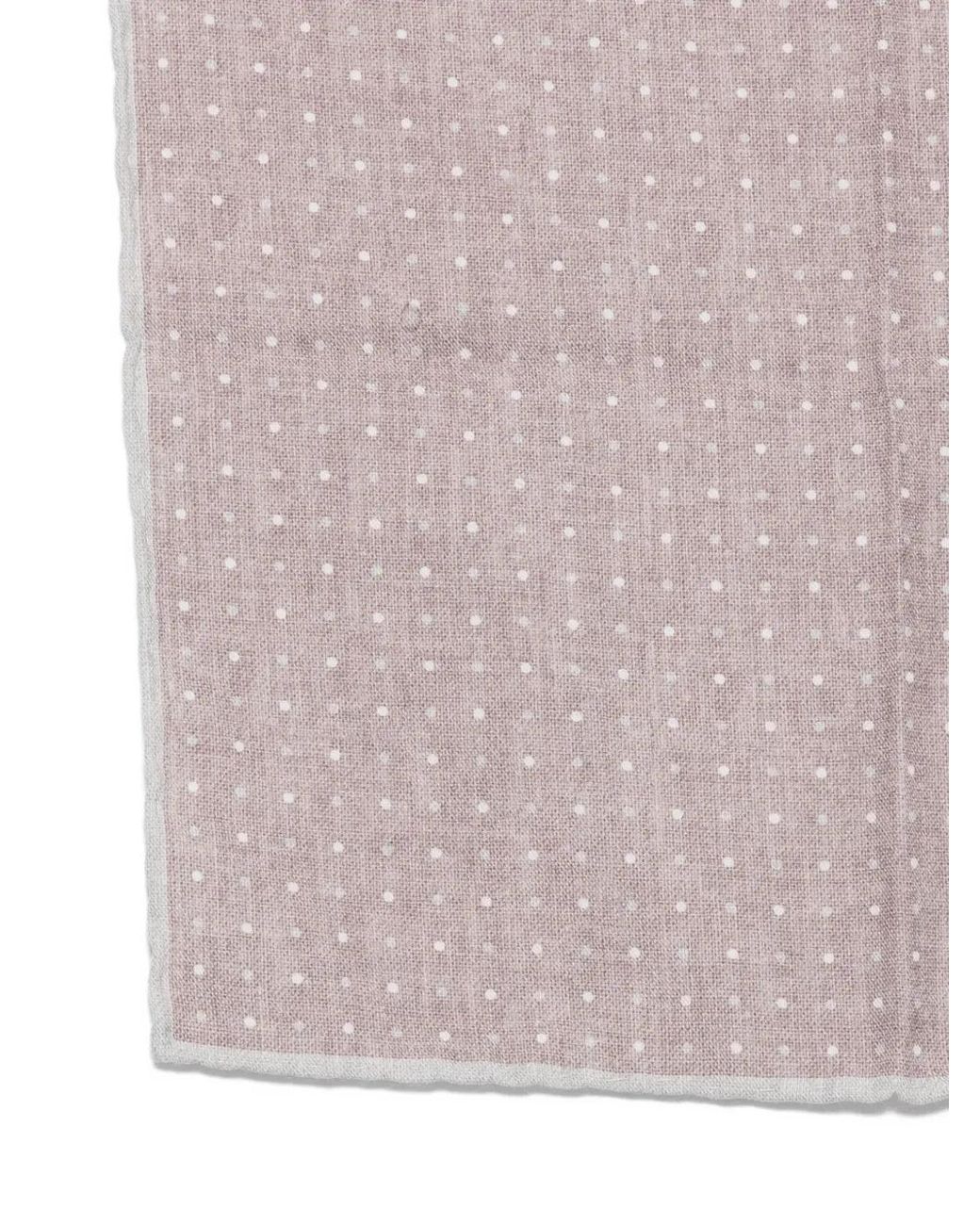 Eleventy Pink Polka-Dot Pocket Square for men