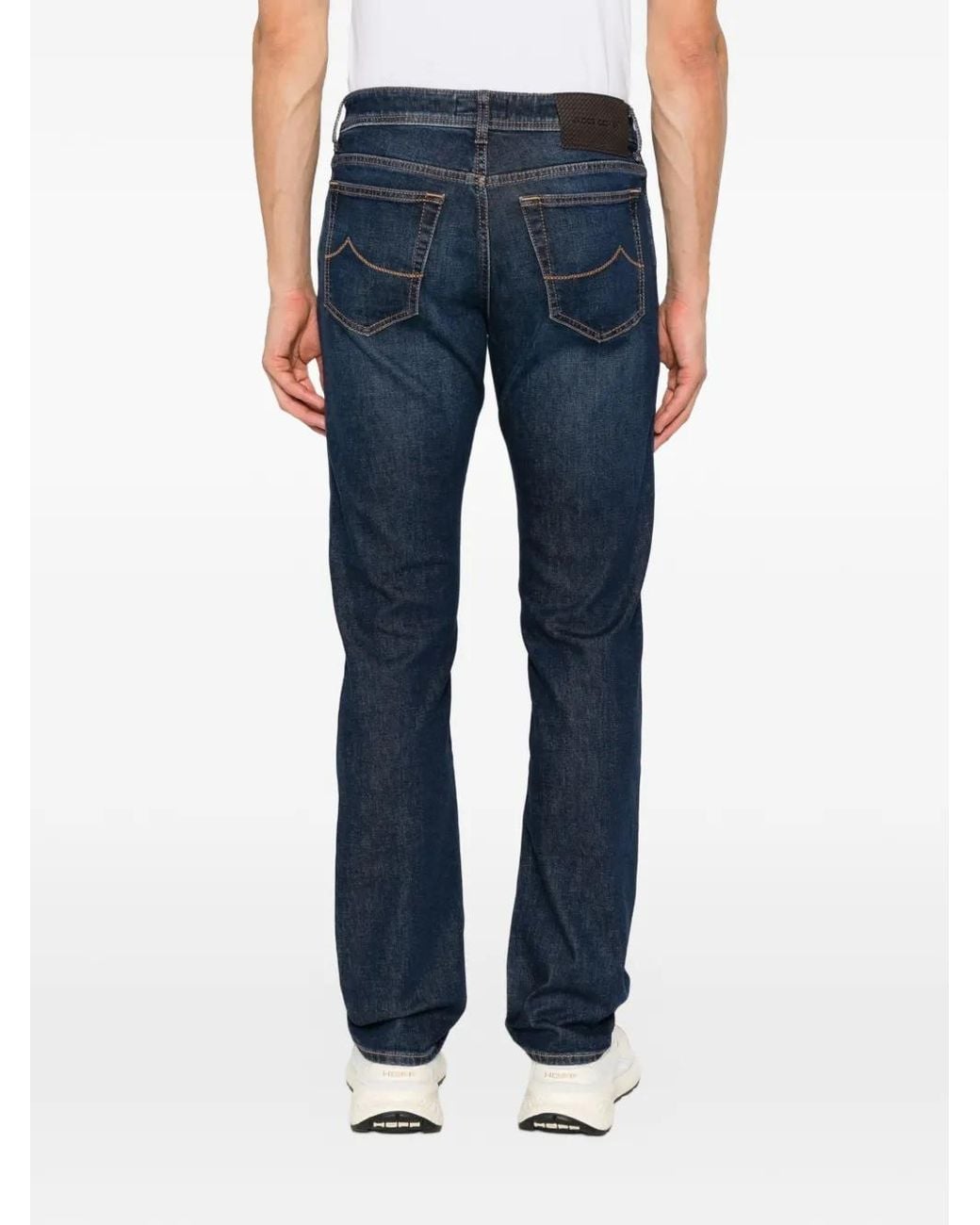 Jacob Cohen Blue Bard Slim-Fit Faded Jeans for men