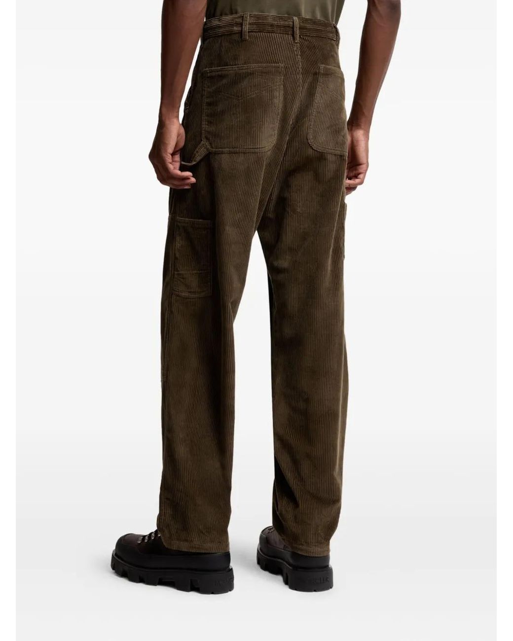 Moncler Green Corduroy Trousers for men