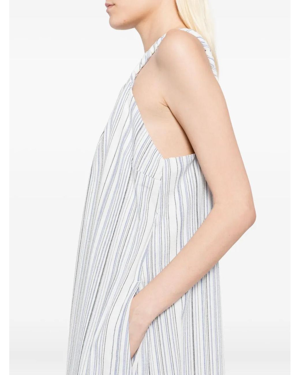 B+ AB White Sleeveless Dress