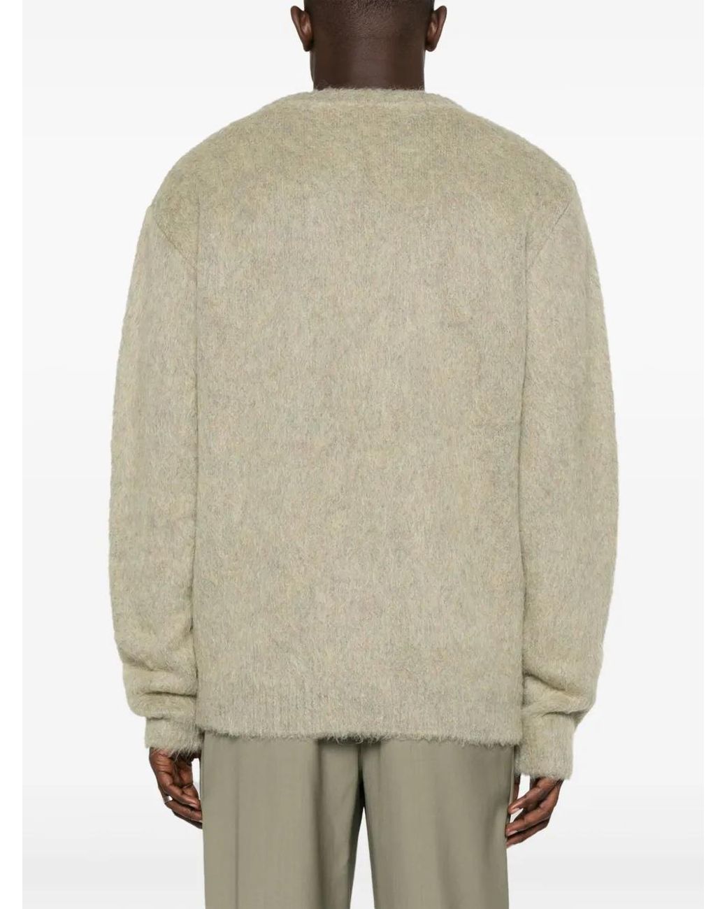 Lemaire Gray Wool Crewneck Sweater for men