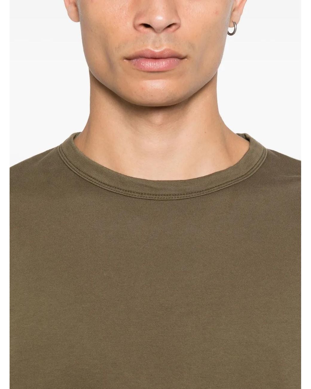 C P Company Green C.P.Company Light Fleece Crewneck Lens Sweatshirt for men