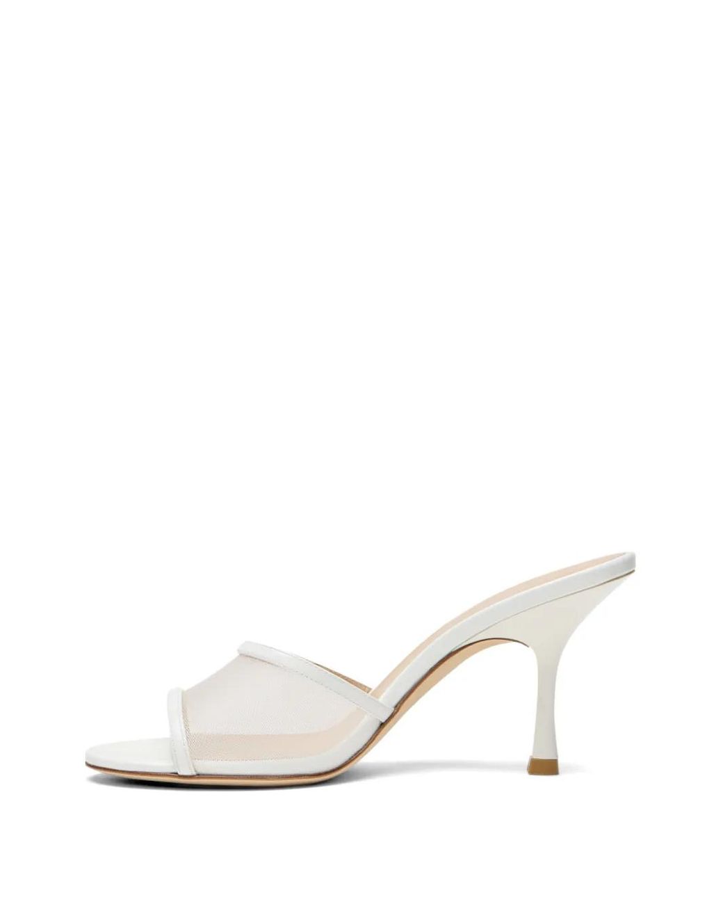 Stuart Weitzman White 8.5Cm Bareitall Mules